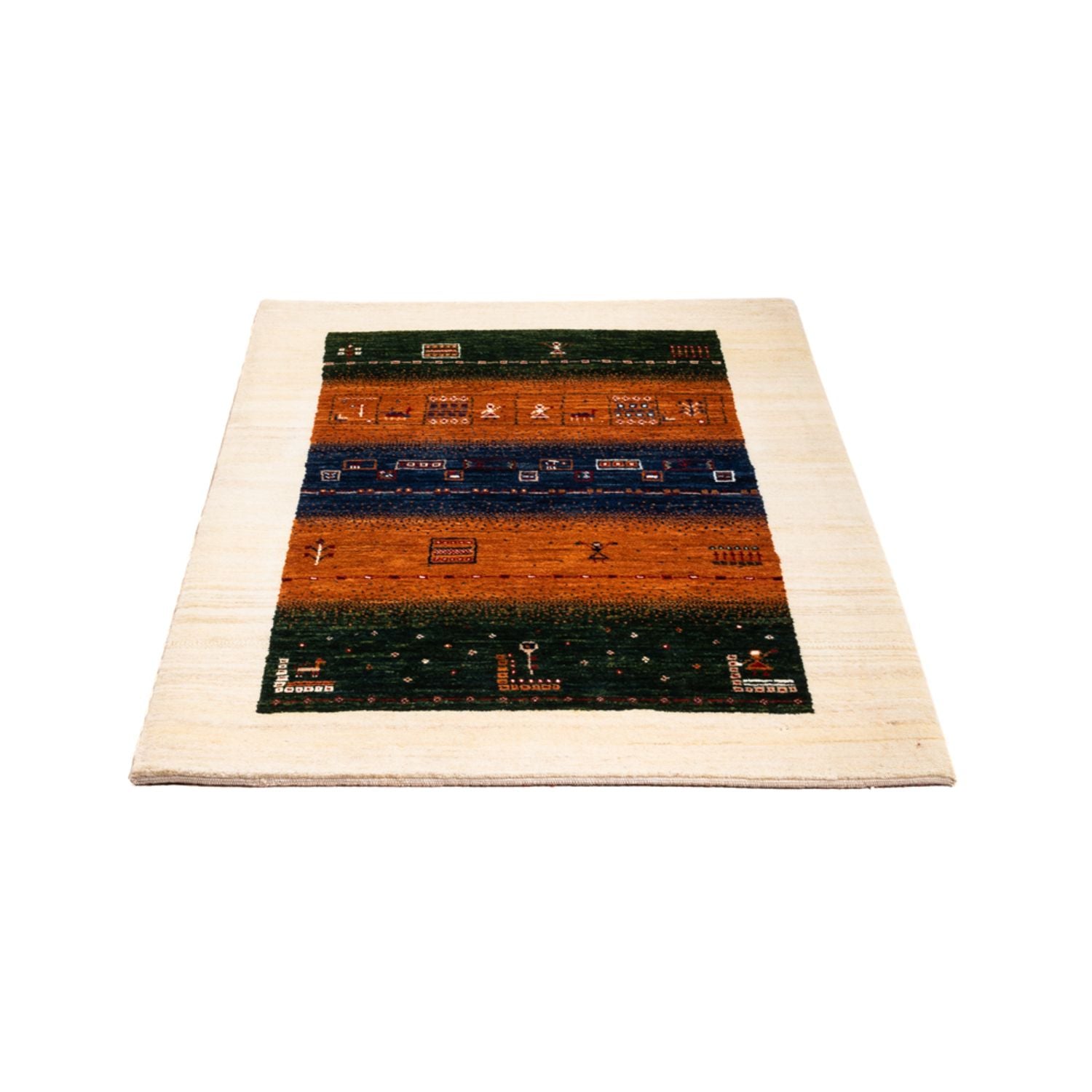 Gabbeh Tæppe - Loribaft Persisk - Royal - 129 x 88 cm - flerfarvet