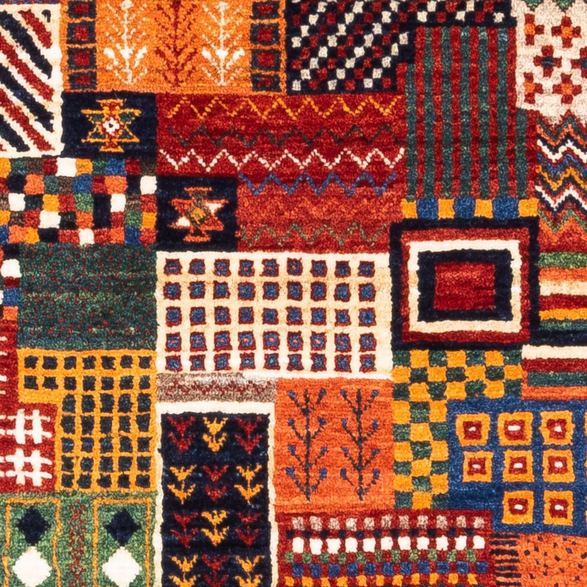 Gabbeh Tæppe - Loribaft Persisk - Royal - 123 x 84 cm - flerfarvet