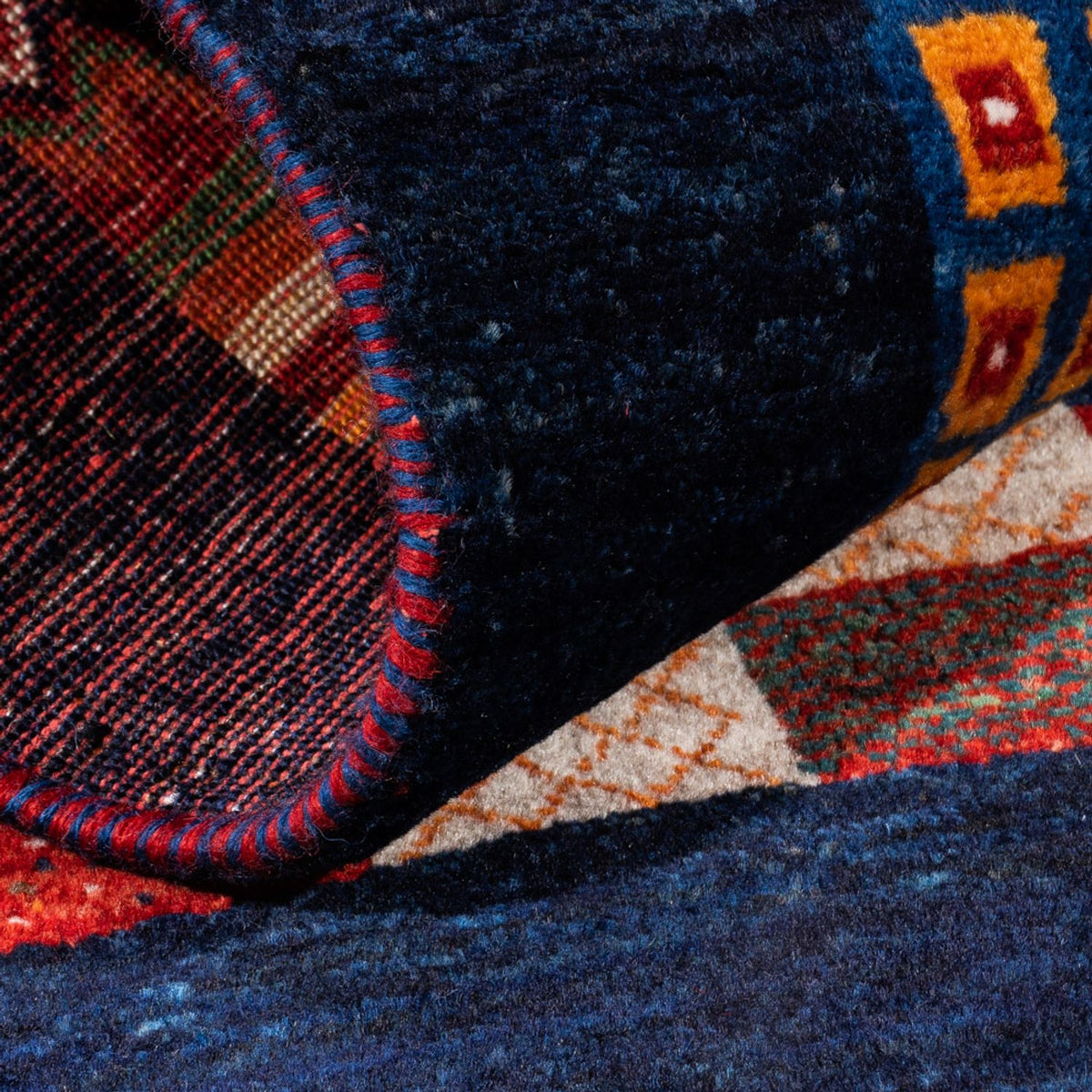 Gabbeh Tæppe - Loribaft Persisk - Royal - 123 x 84 cm - flerfarvet