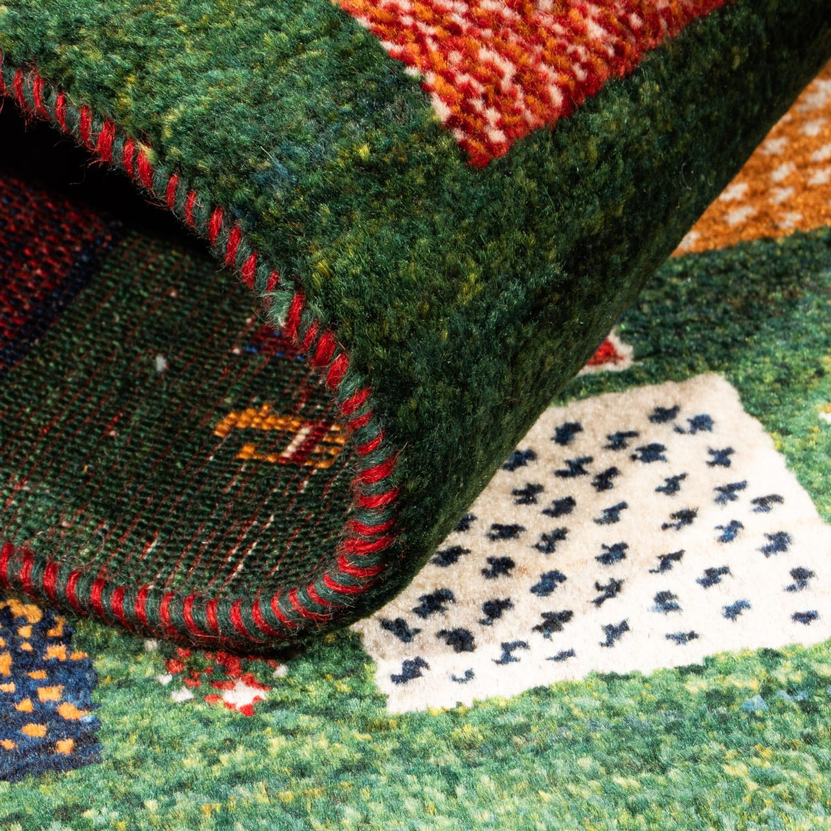 Gabbeh Tæppe - Loribaft Persisk - Royal - 117 x 83 cm - flerfarvet