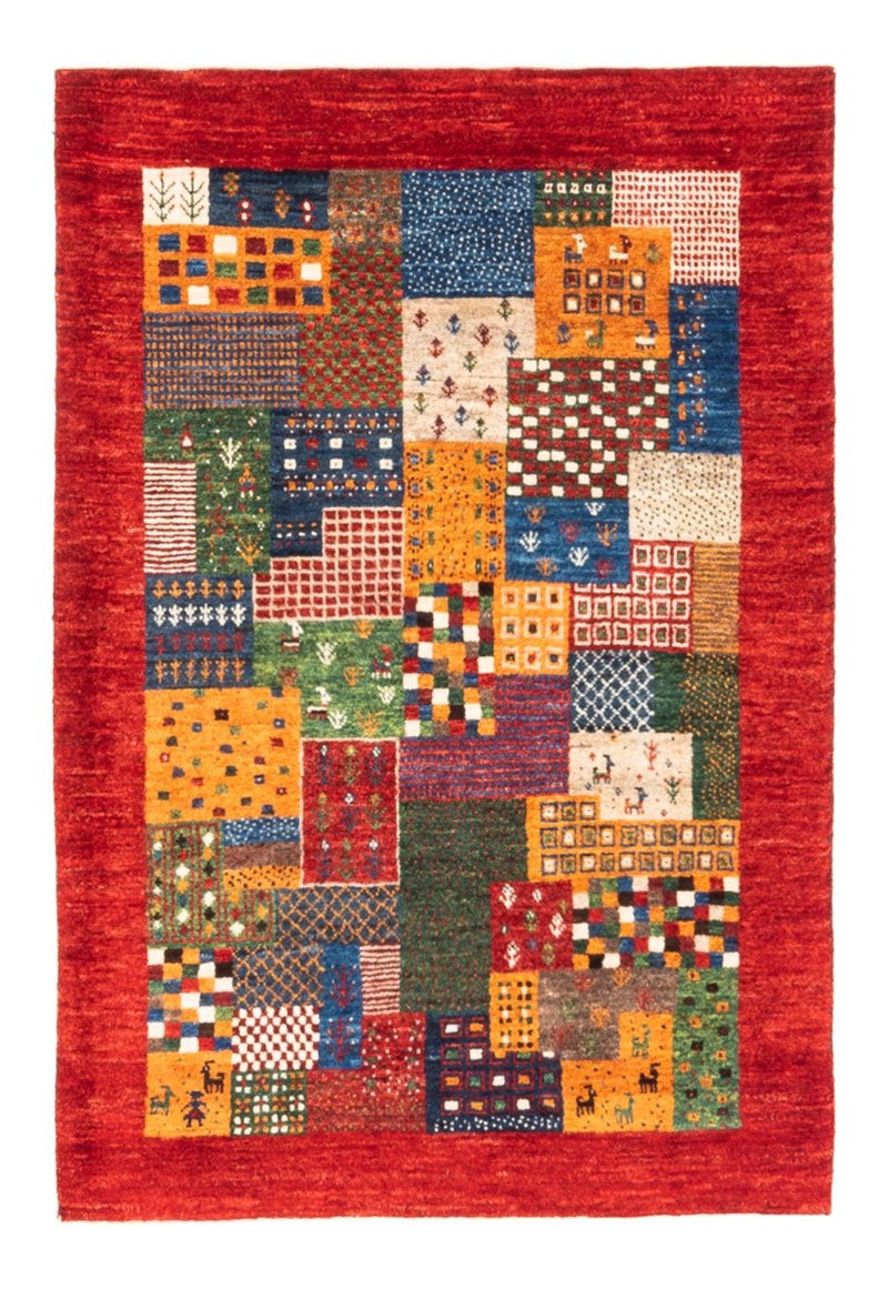 Gabbeh Tæppe - Loribaft Persisk - Royal - 126 x 86 cm - flerfarvet