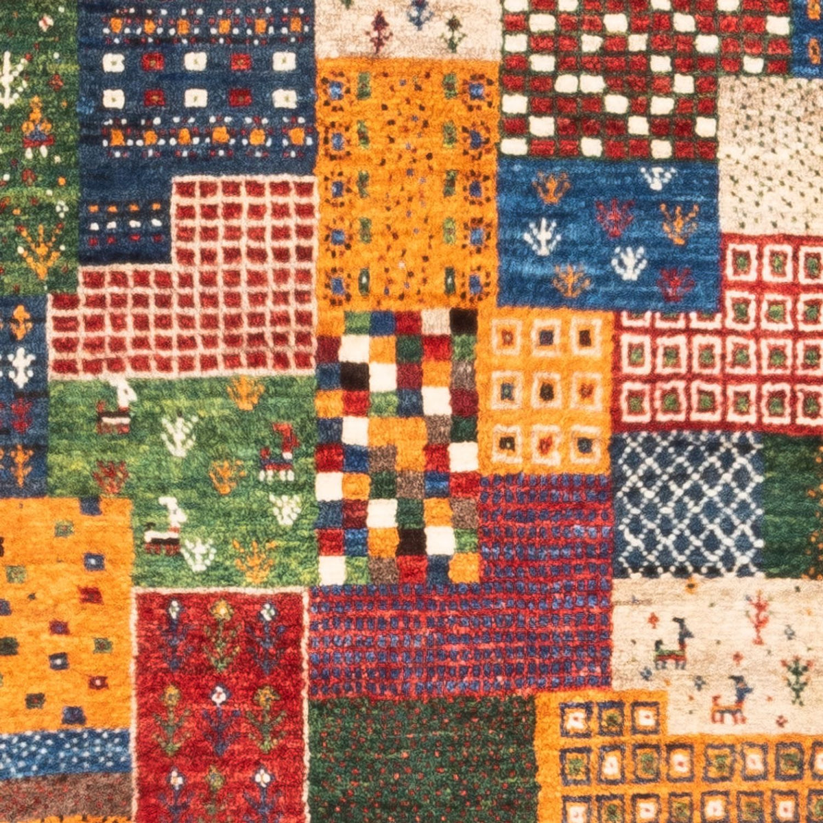 Gabbeh Tæppe - Loribaft Persisk - Royal - 126 x 86 cm - flerfarvet