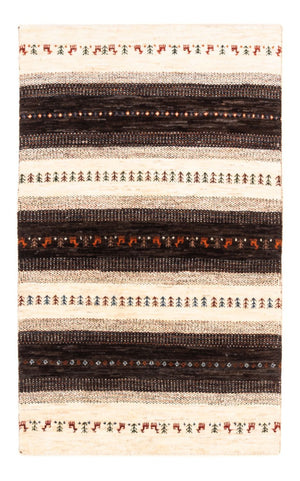 Gabbeh Tæppe - Loribaft Persisk - Royal - 128 x 81 cm - grå