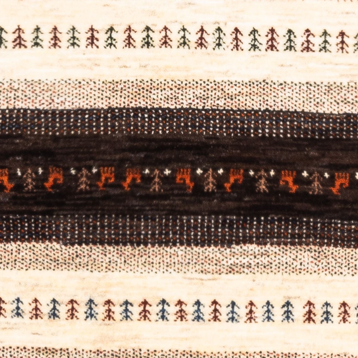 Gabbeh Tæppe - Loribaft Persisk - Royal - 128 x 81 cm - grå