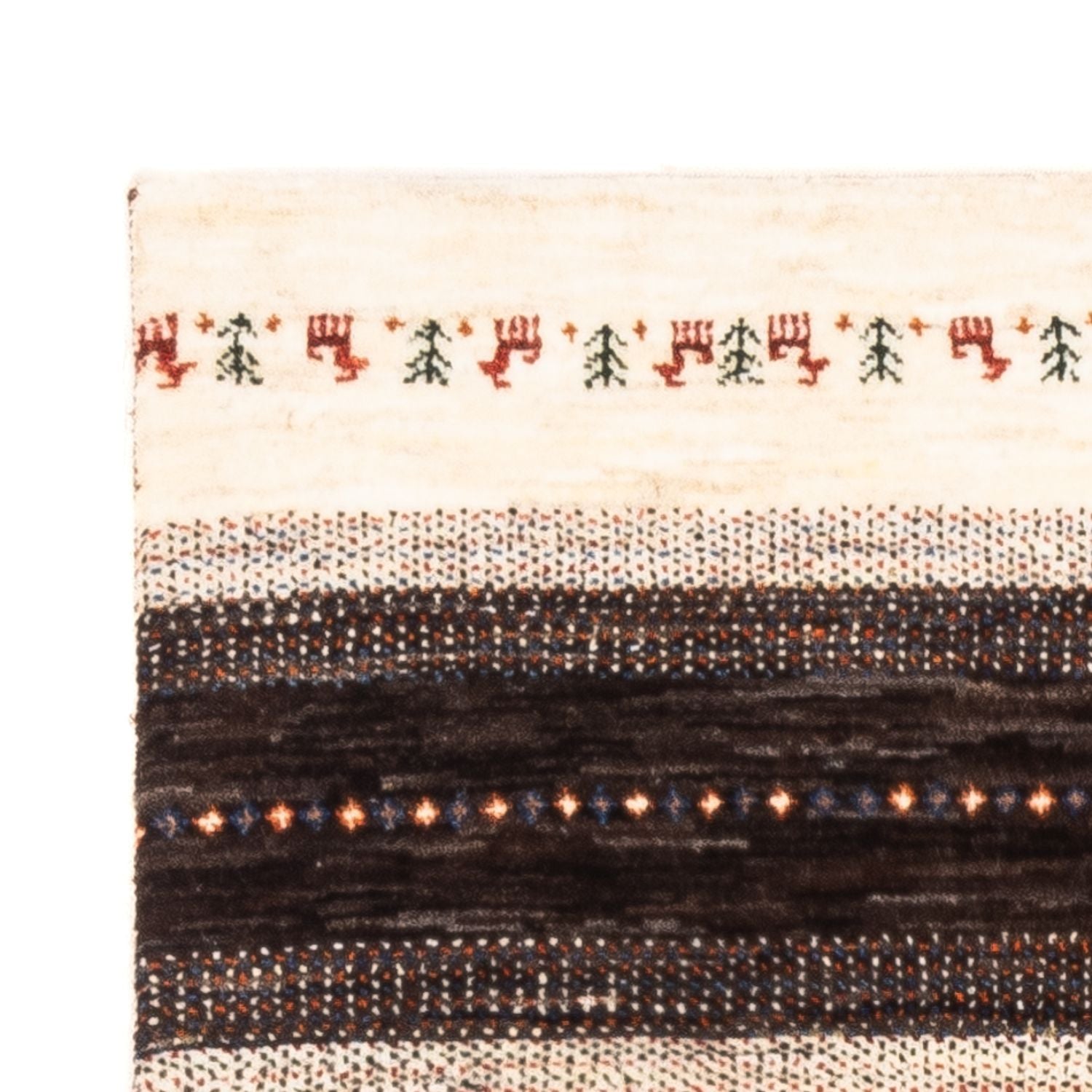 Gabbeh Tæppe - Loribaft Persisk - Royal - 128 x 81 cm - grå