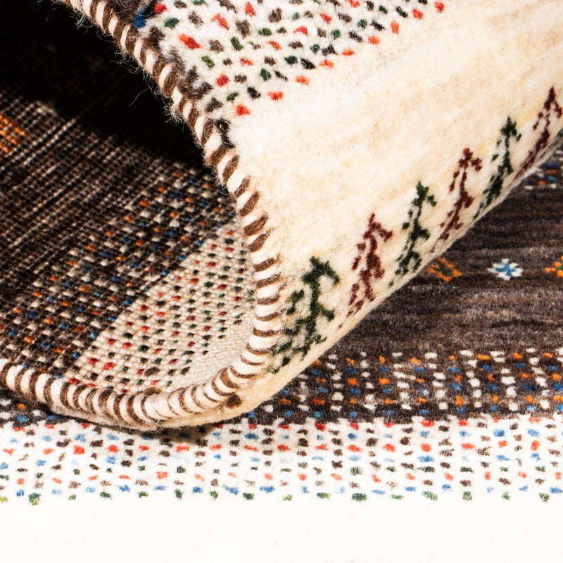 Gabbeh Tæppe - Loribaft Persisk - Royal - 128 x 81 cm - grå