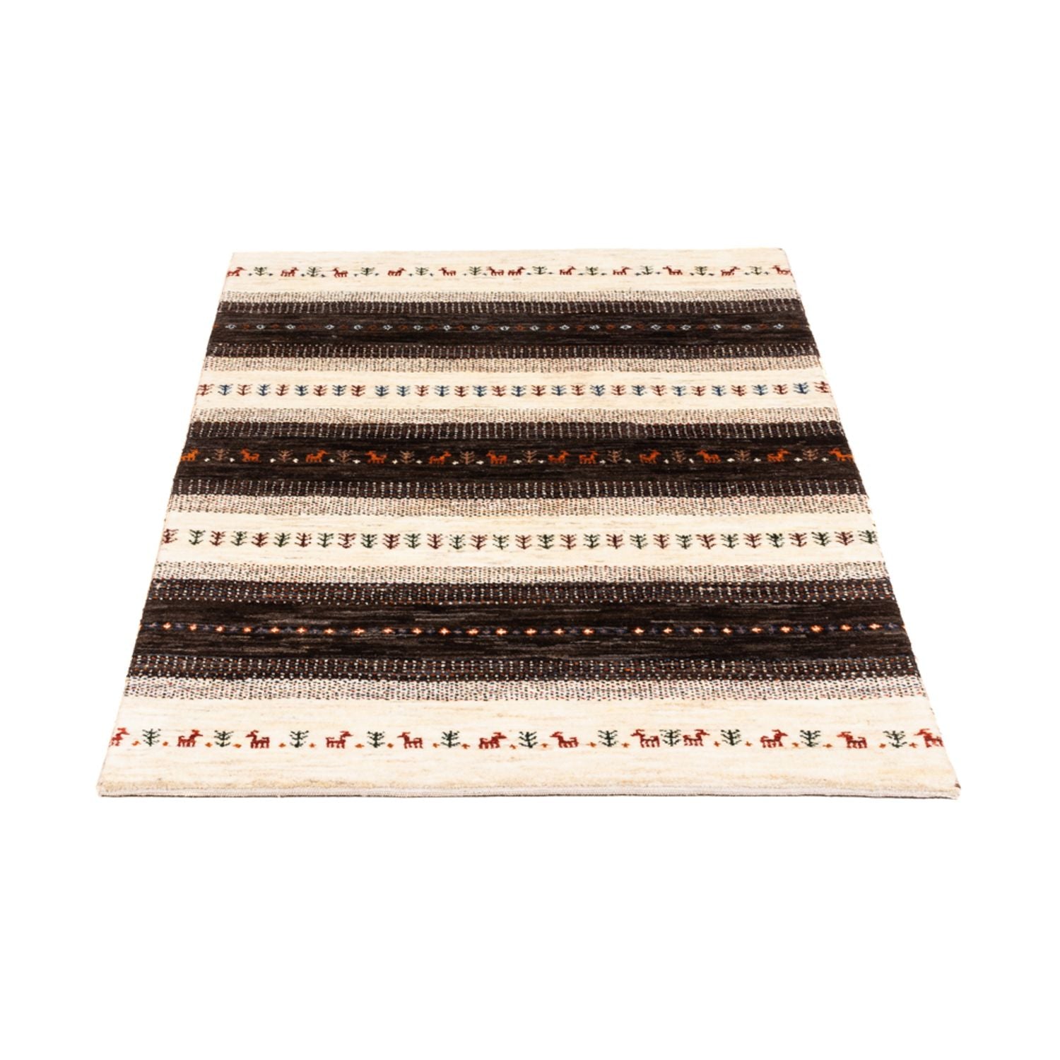 Gabbeh Tæppe - Loribaft Persisk - Royal - 128 x 81 cm - grå