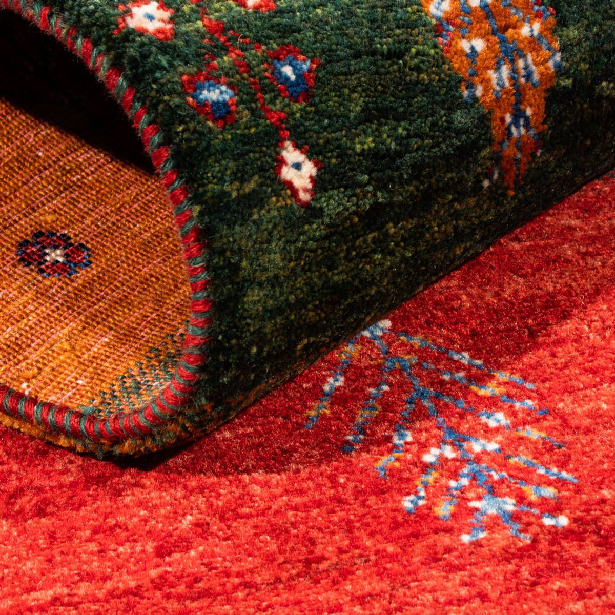 Gabbeh Tæppe - Loribaft Persisk - Royal - 136 x 84 cm - flerfarvet