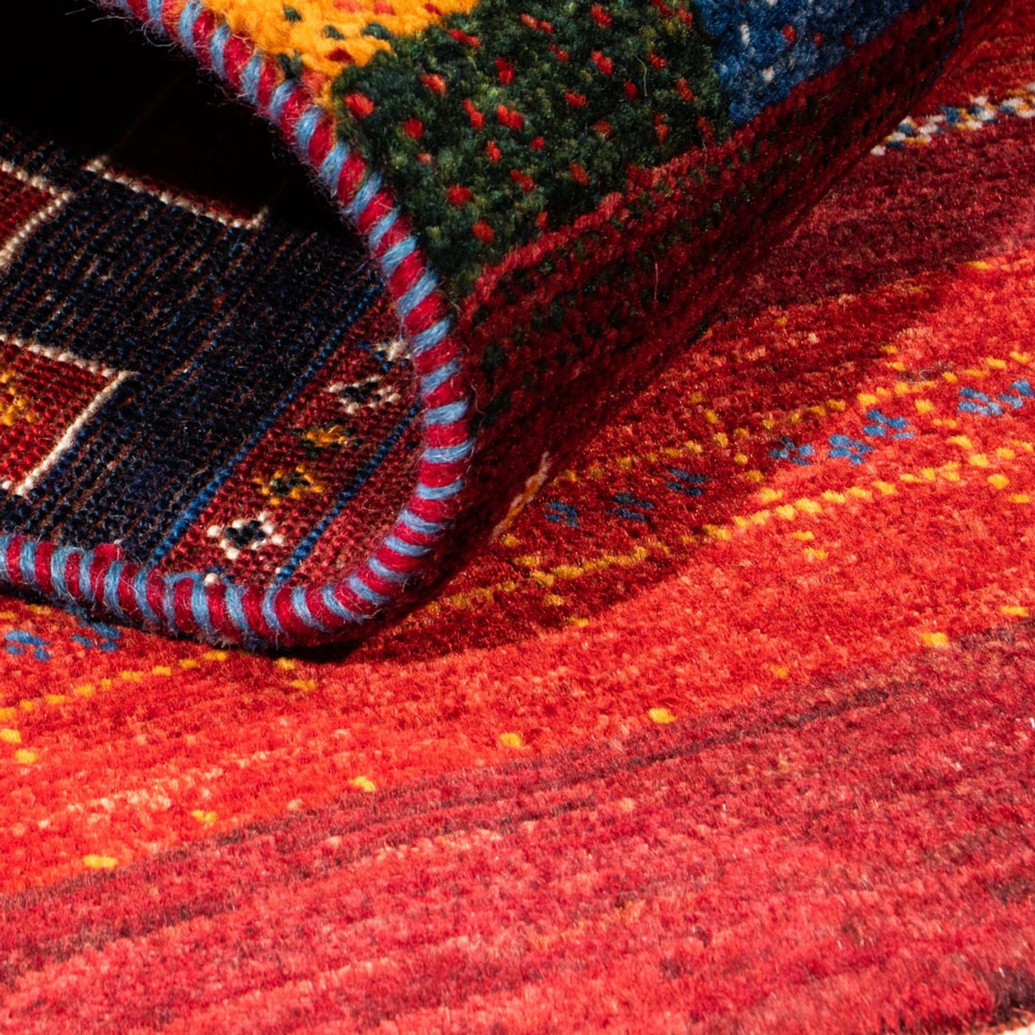 Gabbeh Tæppe - Loribaft Persisk - Royal - 121 x 81 cm - flerfarvet