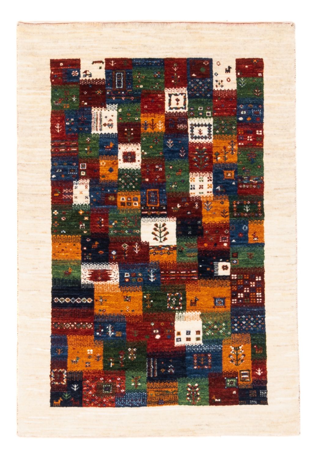 Gabbeh Tæppe - Loribaft Persisk - Royal - 125 x 83 cm - flerfarvet