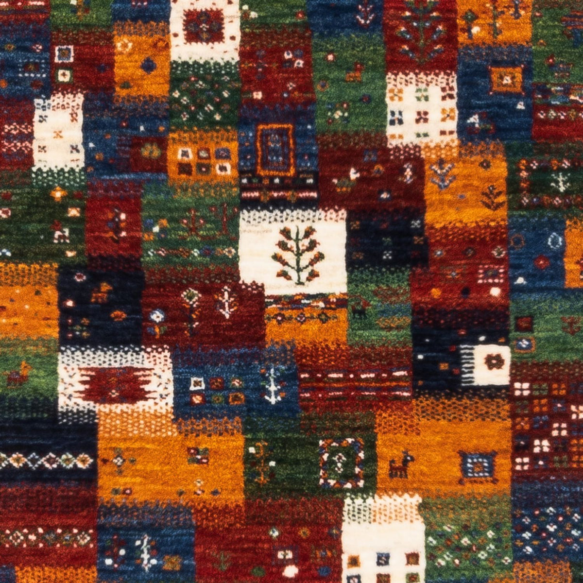 Gabbeh Tæppe - Loribaft Persisk - Royal - 125 x 83 cm - flerfarvet