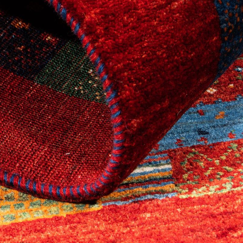 Gabbeh Tæppe - Loribaft Persisk - Royal - 133 x 87 cm - flerfarvet