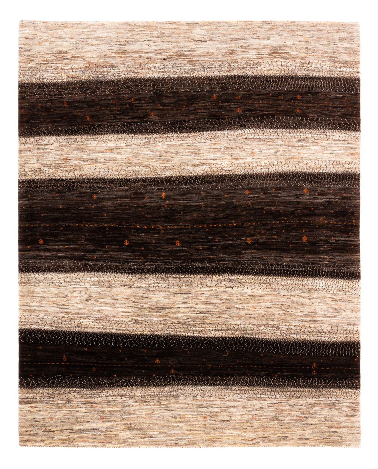 Gabbeh Tæppe - Loribaft Persisk - 198 x 160 cm - grå