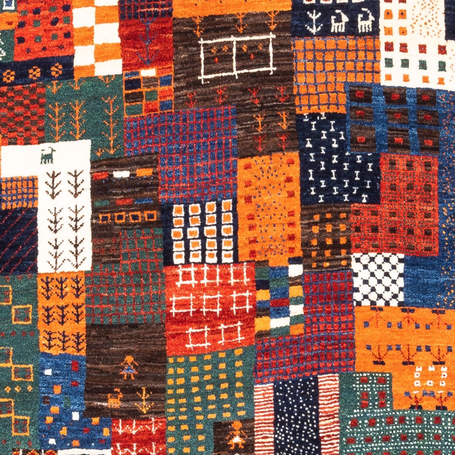 Gabbeh Tæppe - Loribaft Persisk - Royal - 143 x 101 cm - flerfarvet