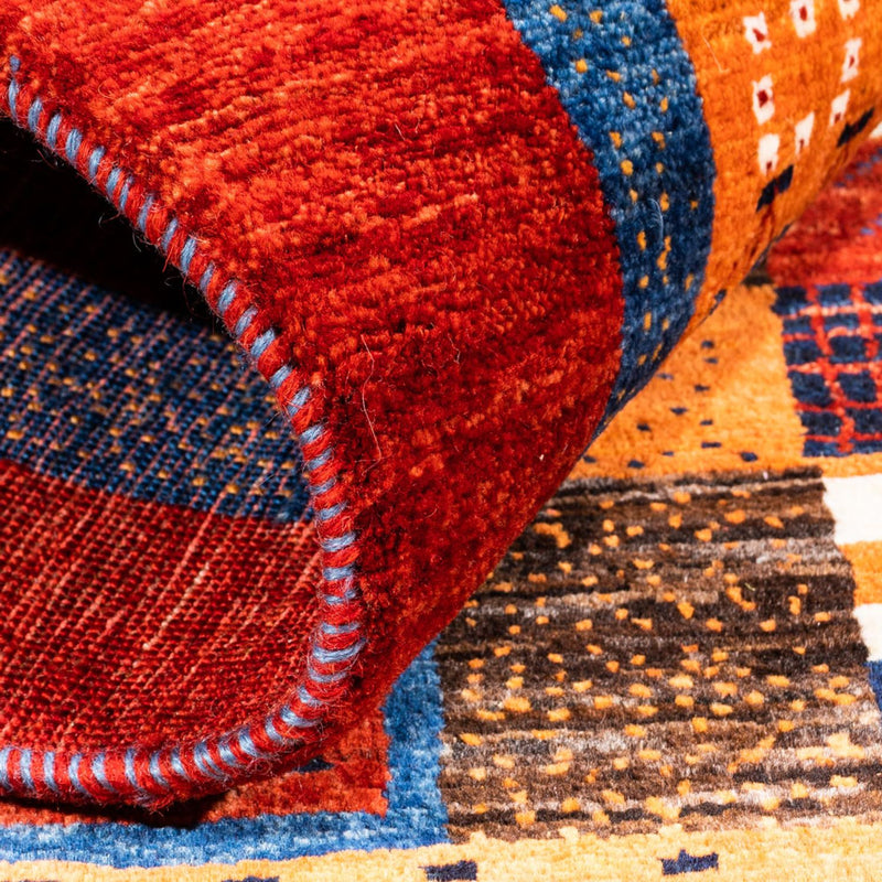 Gabbeh Tæppe - Loribaft Persisk - Royal - 143 x 101 cm - flerfarvet