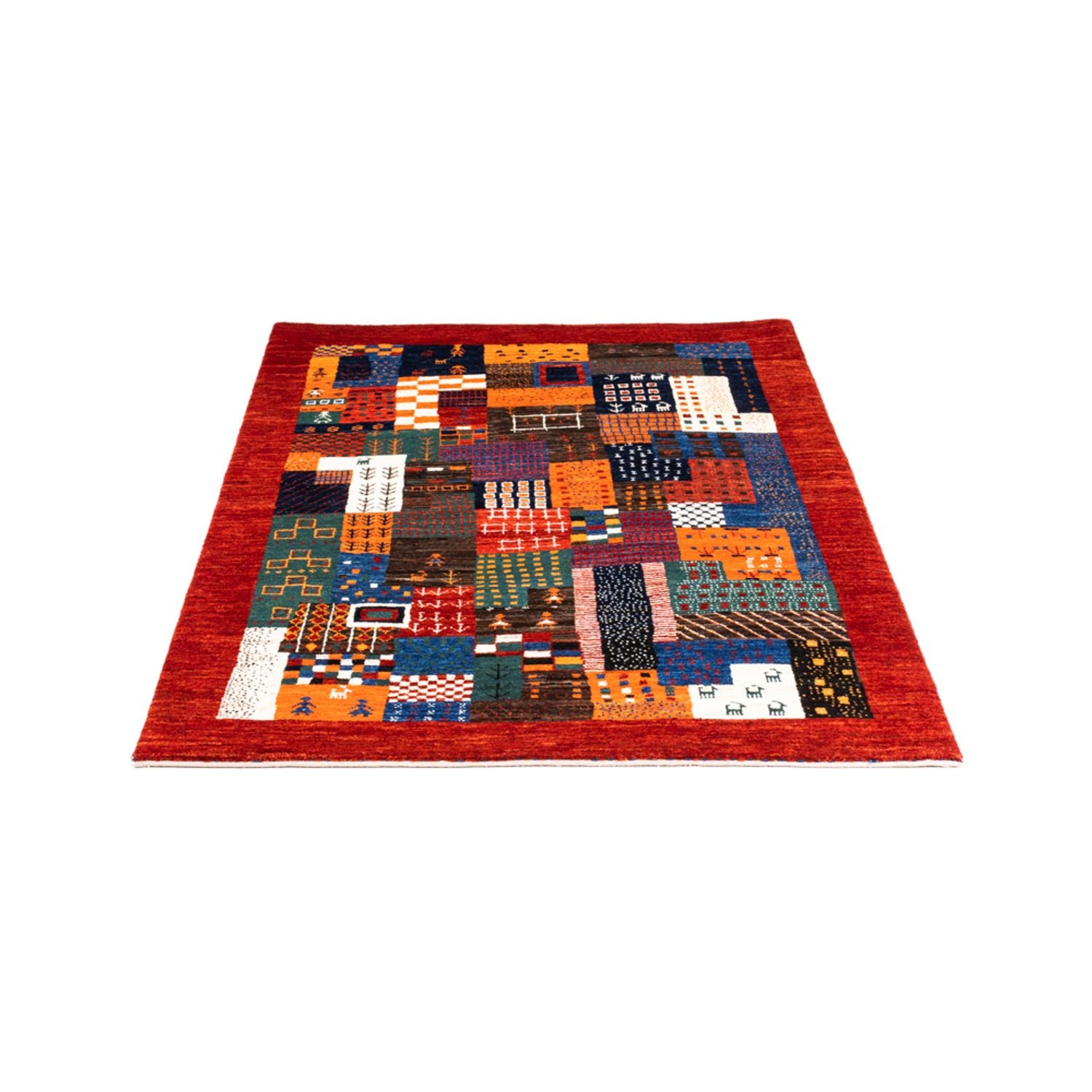 Gabbeh Tæppe - Loribaft Persisk - Royal - 143 x 101 cm - flerfarvet