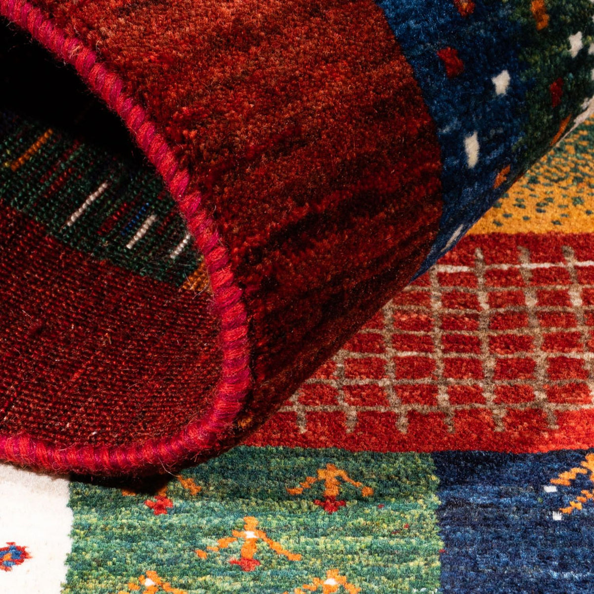 Gabbeh Tæppe - Loribaft Persisk - Royal - 130 x 92 cm - flerfarvet