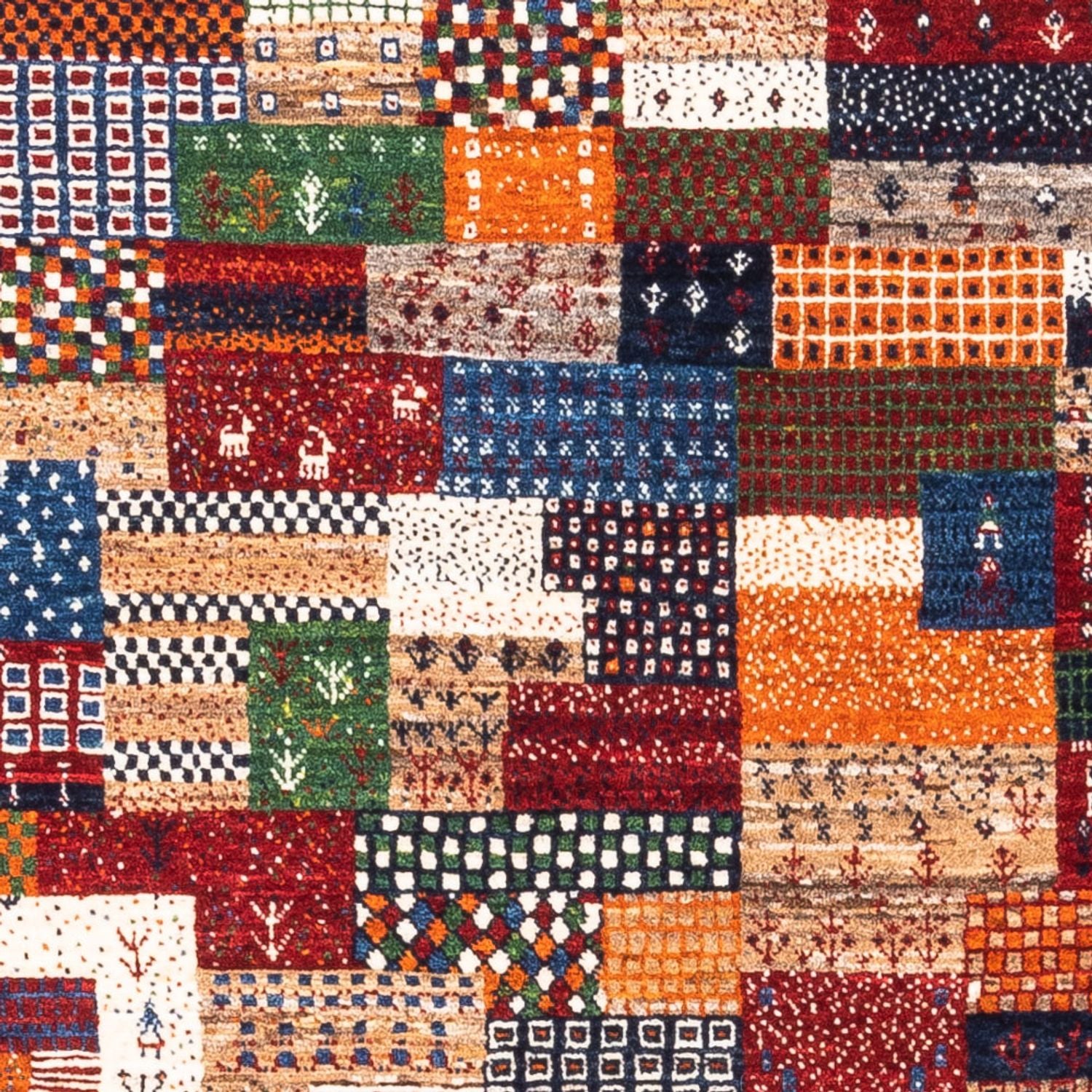Gabbeh Tæppe - Loribaft Persisk - Royal - 147 x 100 cm - flerfarvet