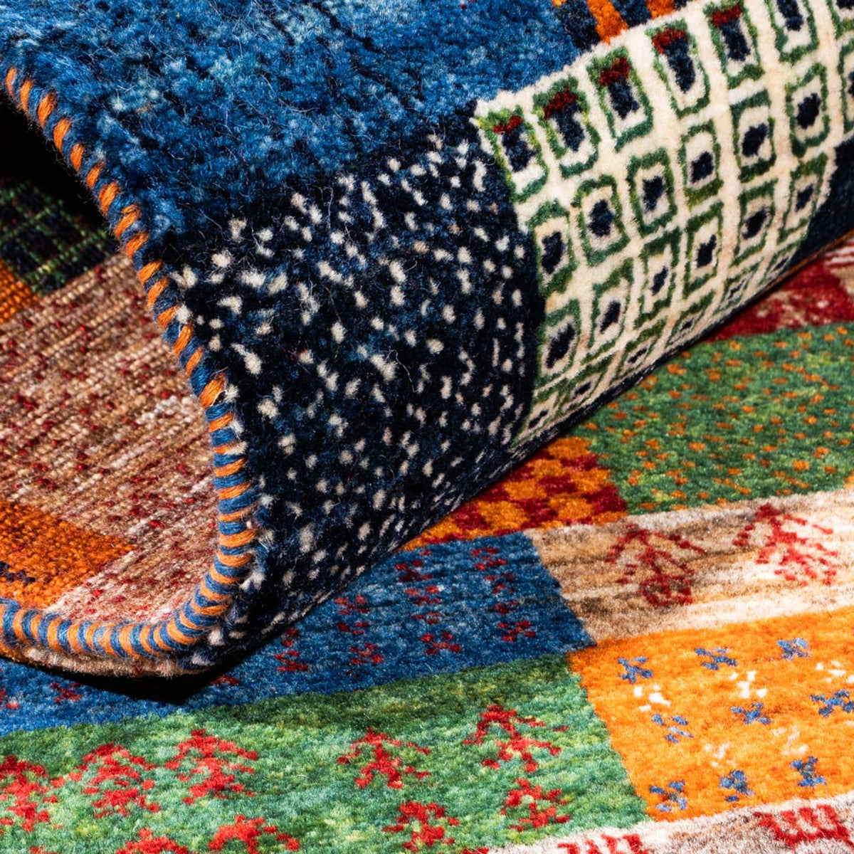 Gabbeh Tæppe - Loribaft Persisk - Royal - 147 x 100 cm - flerfarvet