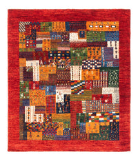 Gabbeh Tæppe - Loribaft Persisk - Royal firkantet  - 123 x 110 cm - flerfarvet