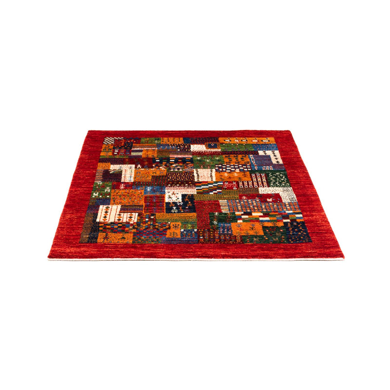 Gabbeh Tæppe - Loribaft Persisk - Royal firkantet  - 123 x 110 cm - flerfarvet