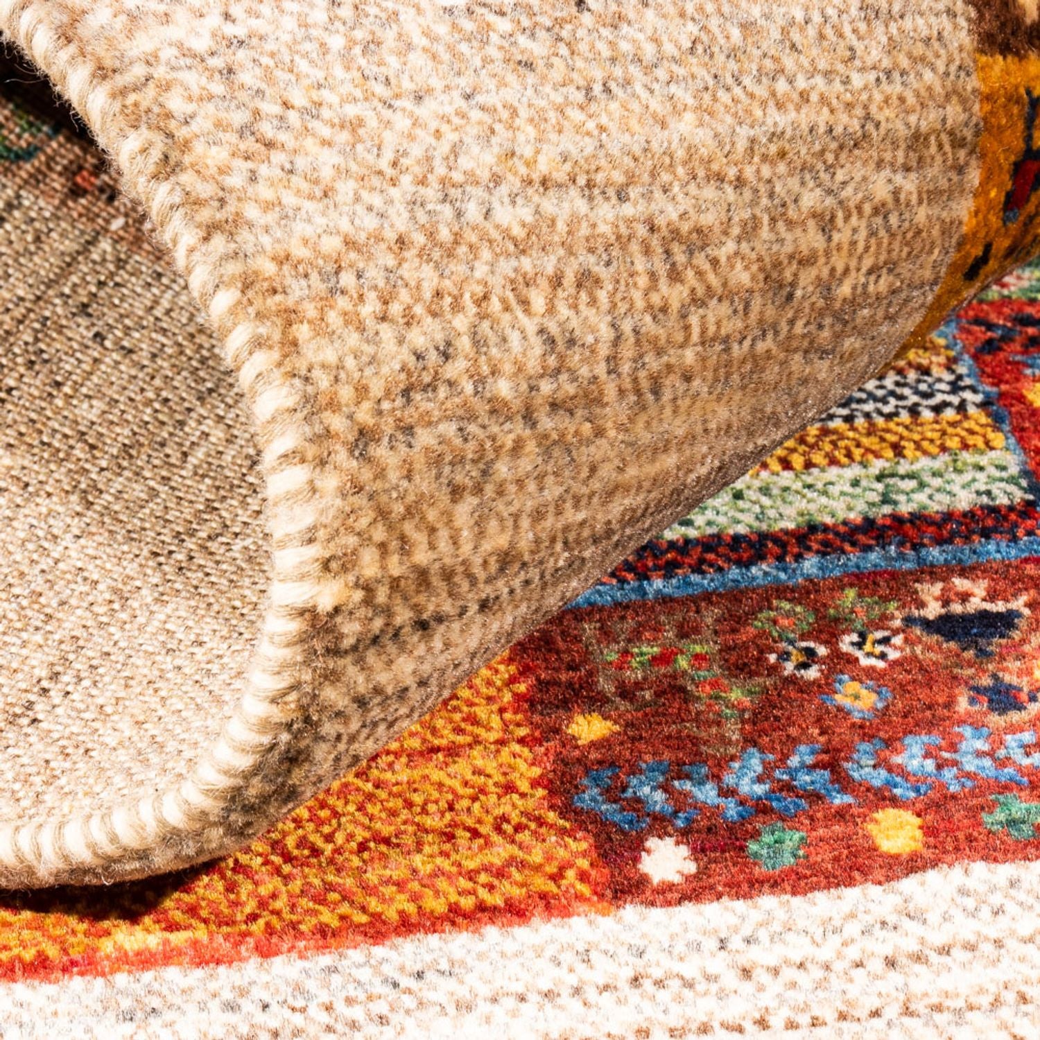 Gabbeh Tæppe - Loribaft Persisk - Royal - 151 x 104 cm - flerfarvet
