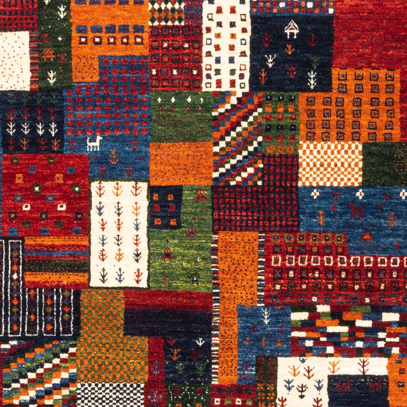 Gabbeh Tæppe - Loribaft Persisk - Royal firkantet  - 129 x 120 cm - flerfarvet