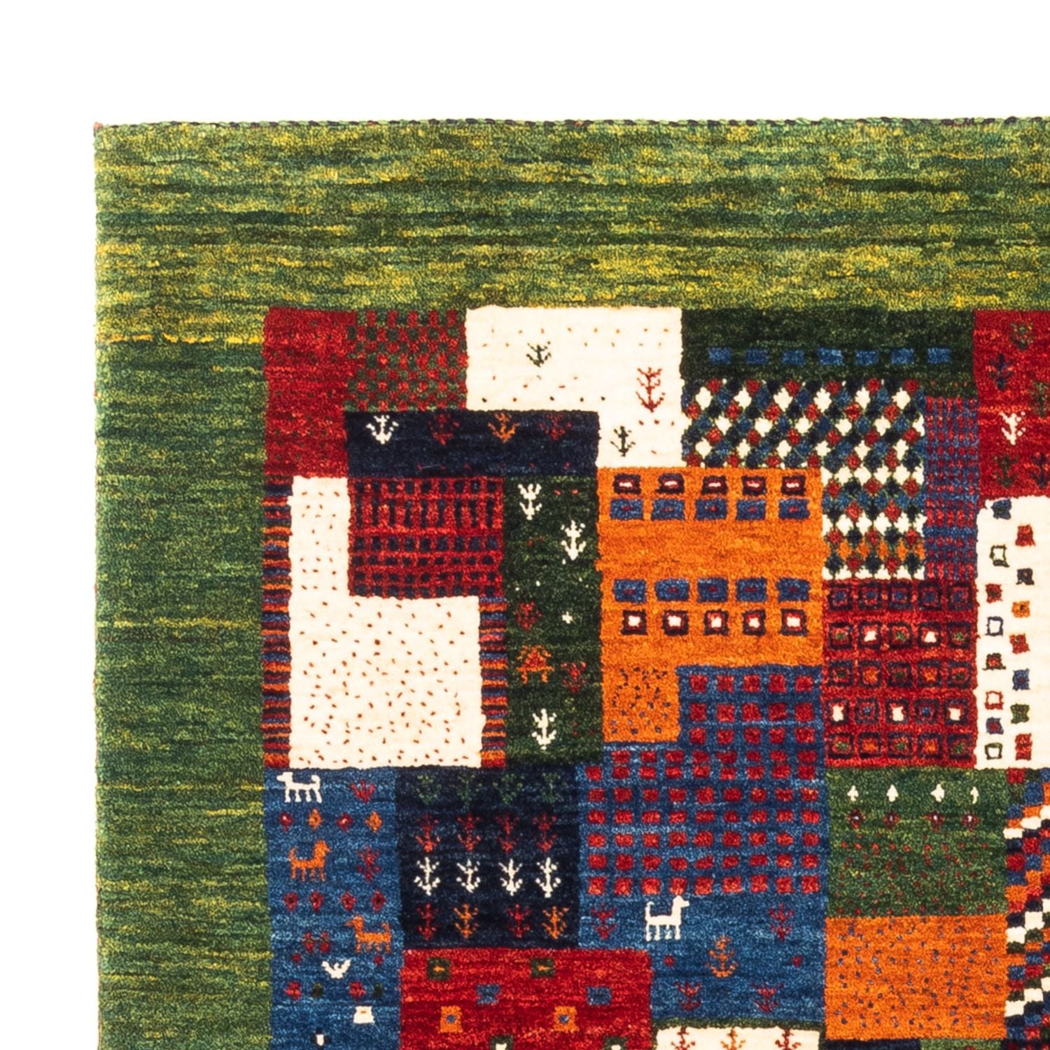 Gabbeh Tæppe - Loribaft Persisk - Royal firkantet  - 129 x 120 cm - flerfarvet