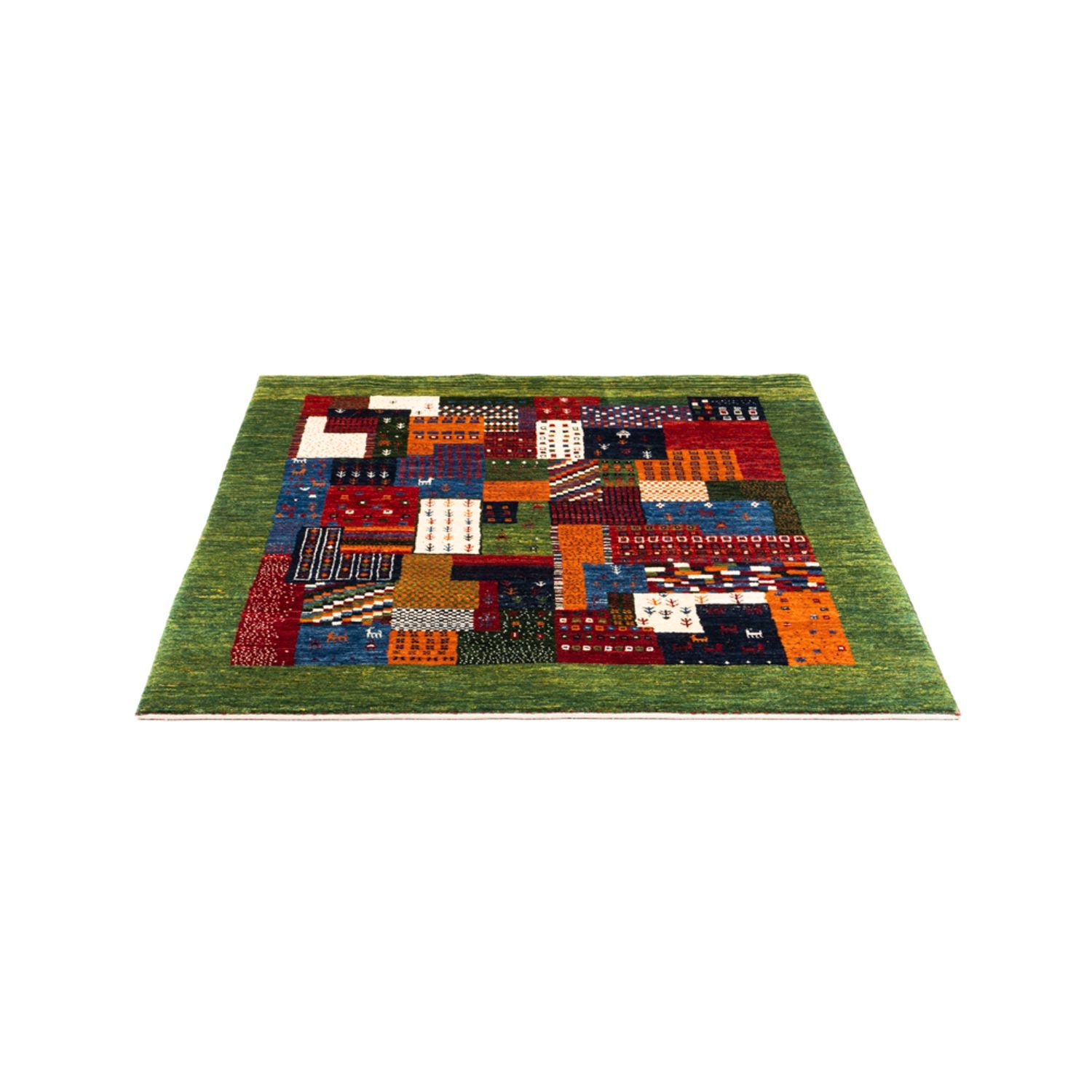 Gabbeh Tæppe - Loribaft Persisk - Royal firkantet  - 129 x 120 cm - flerfarvet