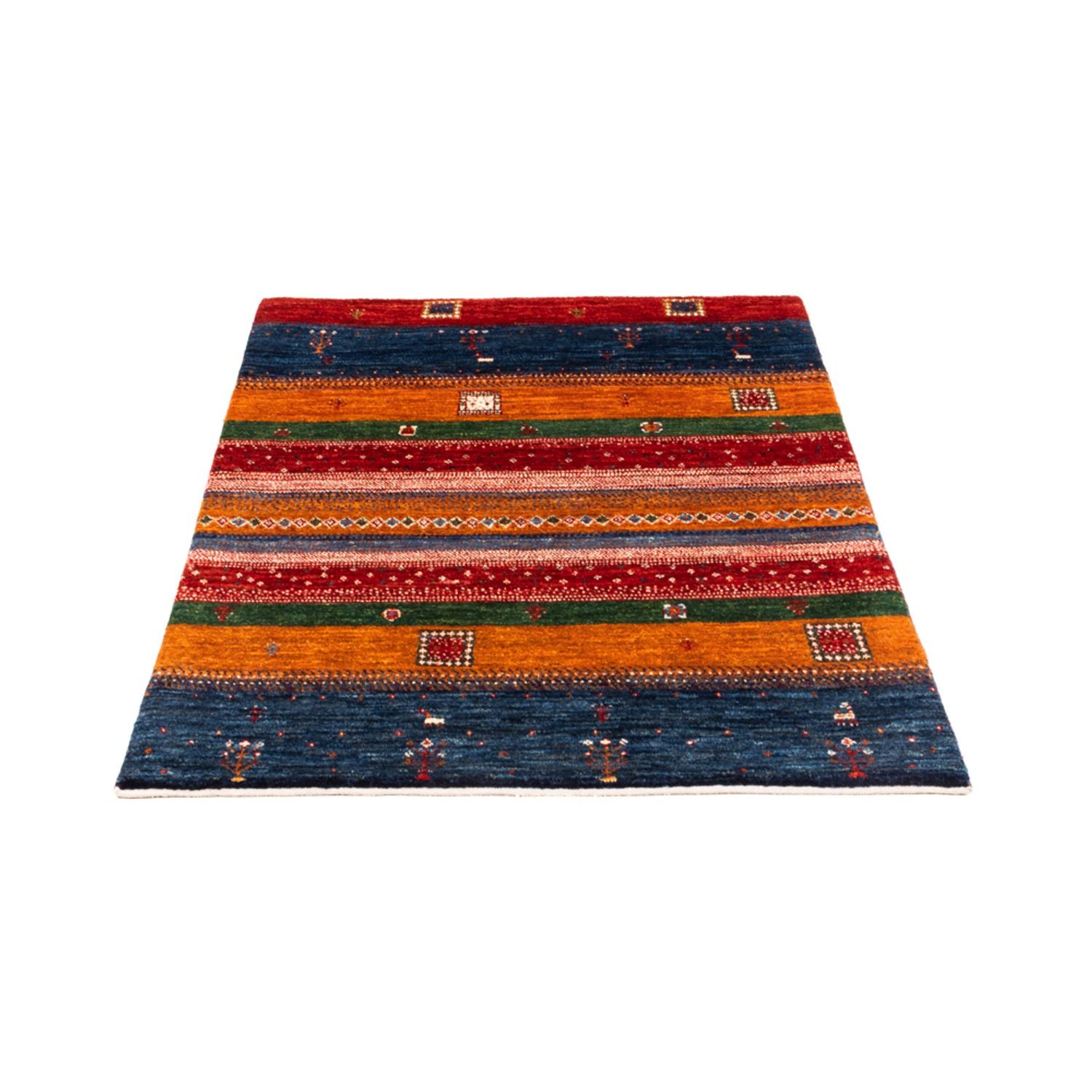 Gabbeh Tæppe - Loribaft Persisk - Royal - 135 x 85 cm - flerfarvet