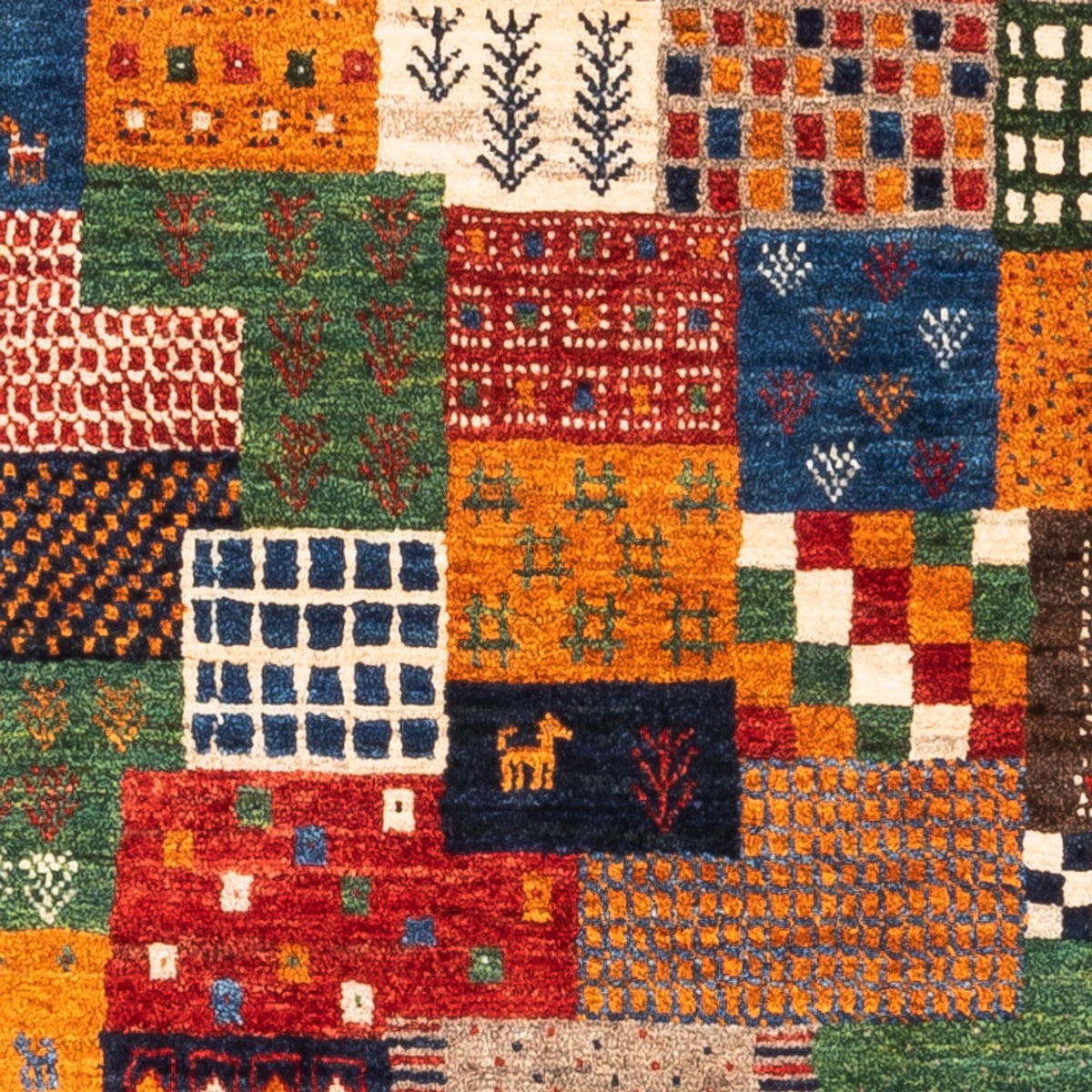 Gabbeh Tæppe - Loribaft Persisk - Royal - 125 x 80 cm - flerfarvet