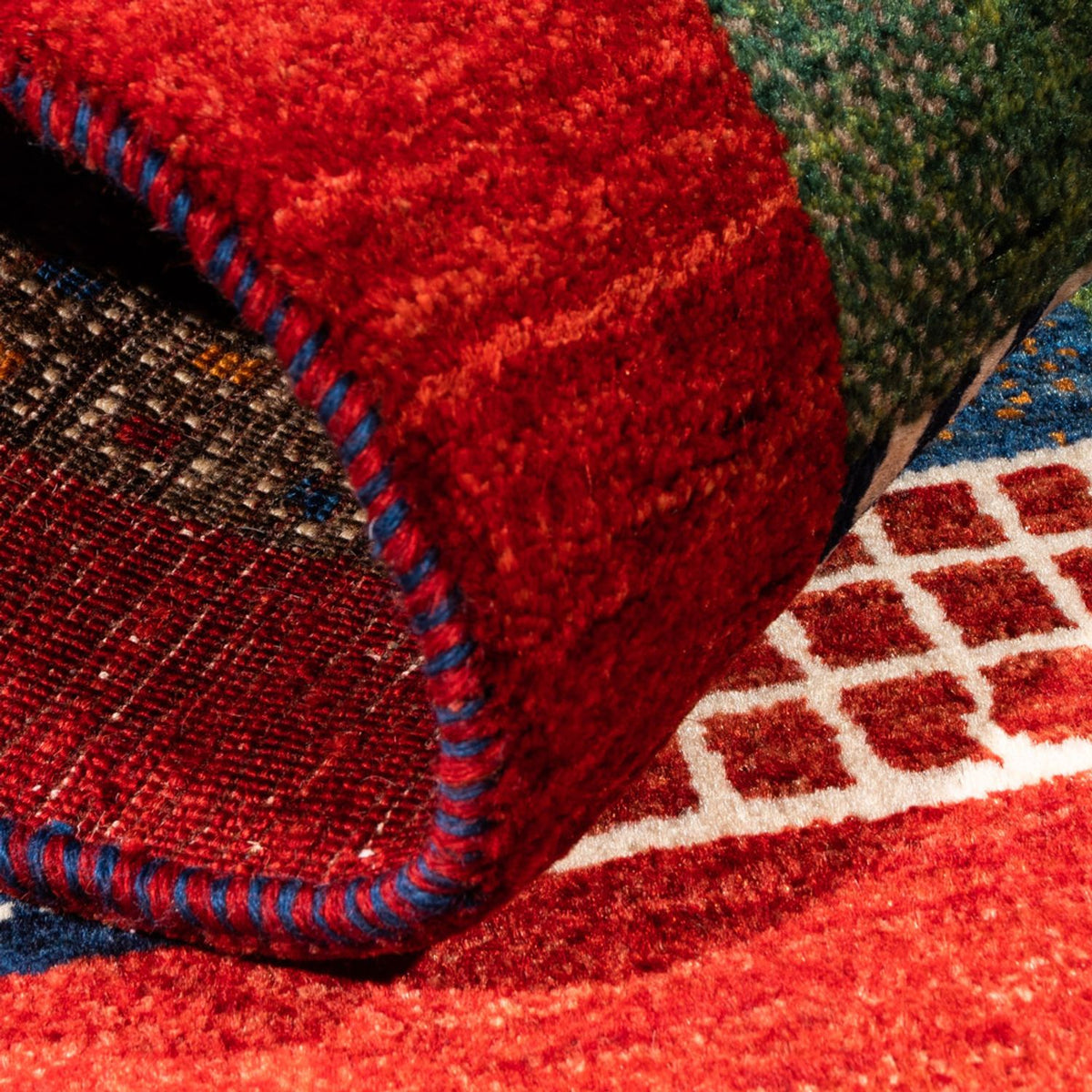 Gabbeh Tæppe - Loribaft Persisk - Royal - 125 x 80 cm - flerfarvet