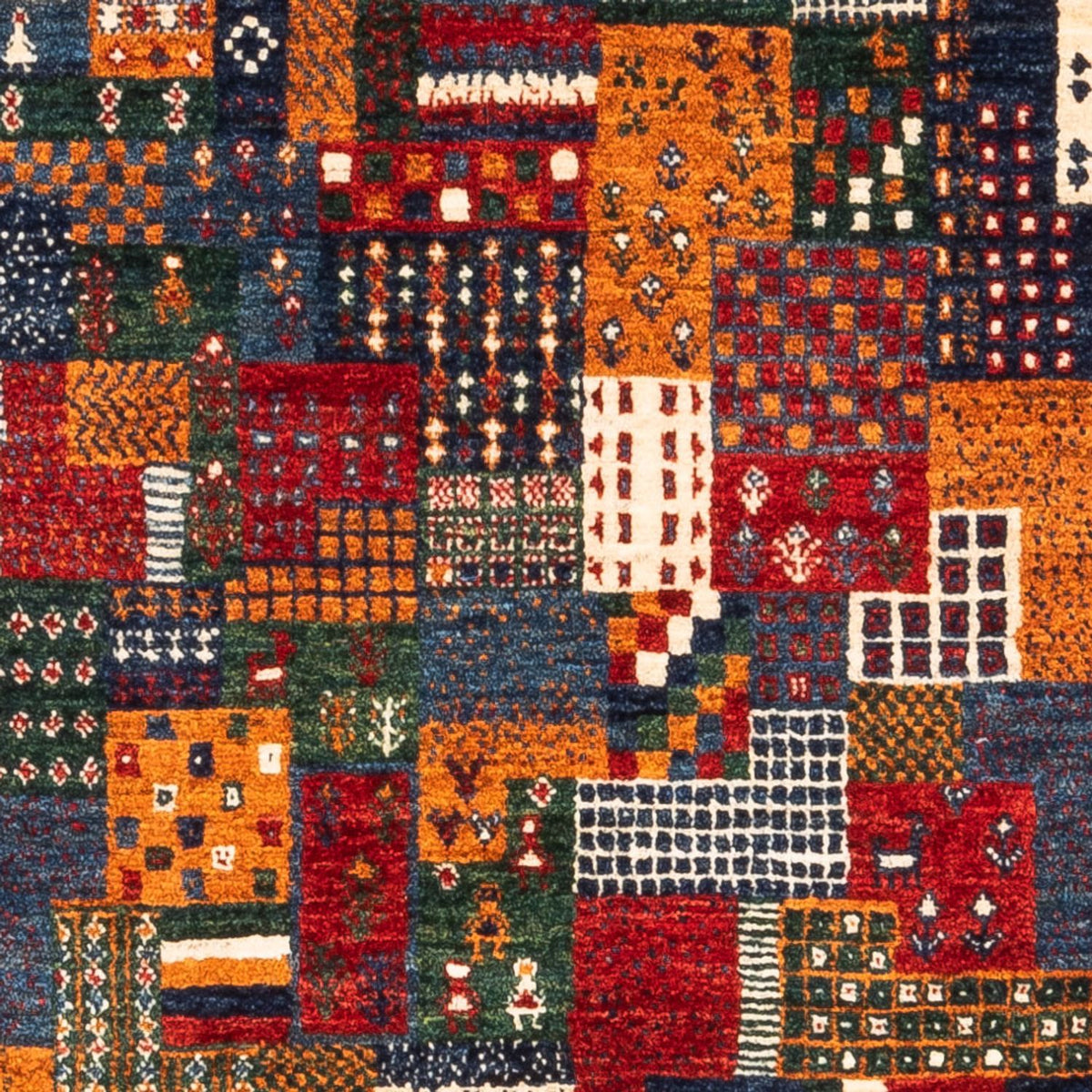 Gabbeh Tæppe - Loribaft Persisk - Royal - 122 x 82 cm - flerfarvet