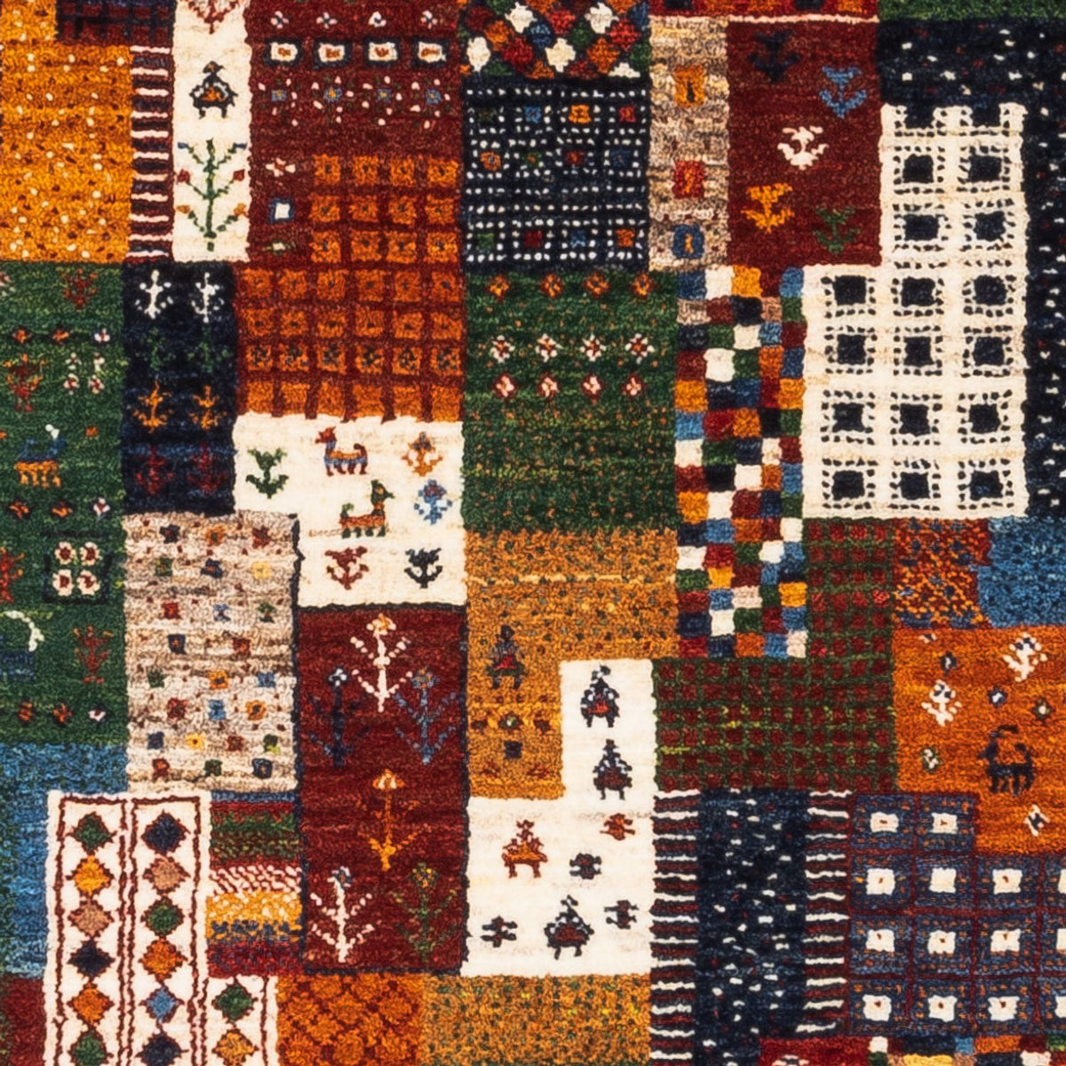 Gabbeh Tæppe - Loribaft Persisk - Royal - 125 x 82 cm - flerfarvet