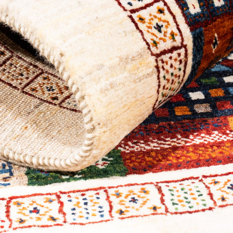 Gabbeh Tæppe - Loribaft Persisk - Royal - 125 x 82 cm - flerfarvet