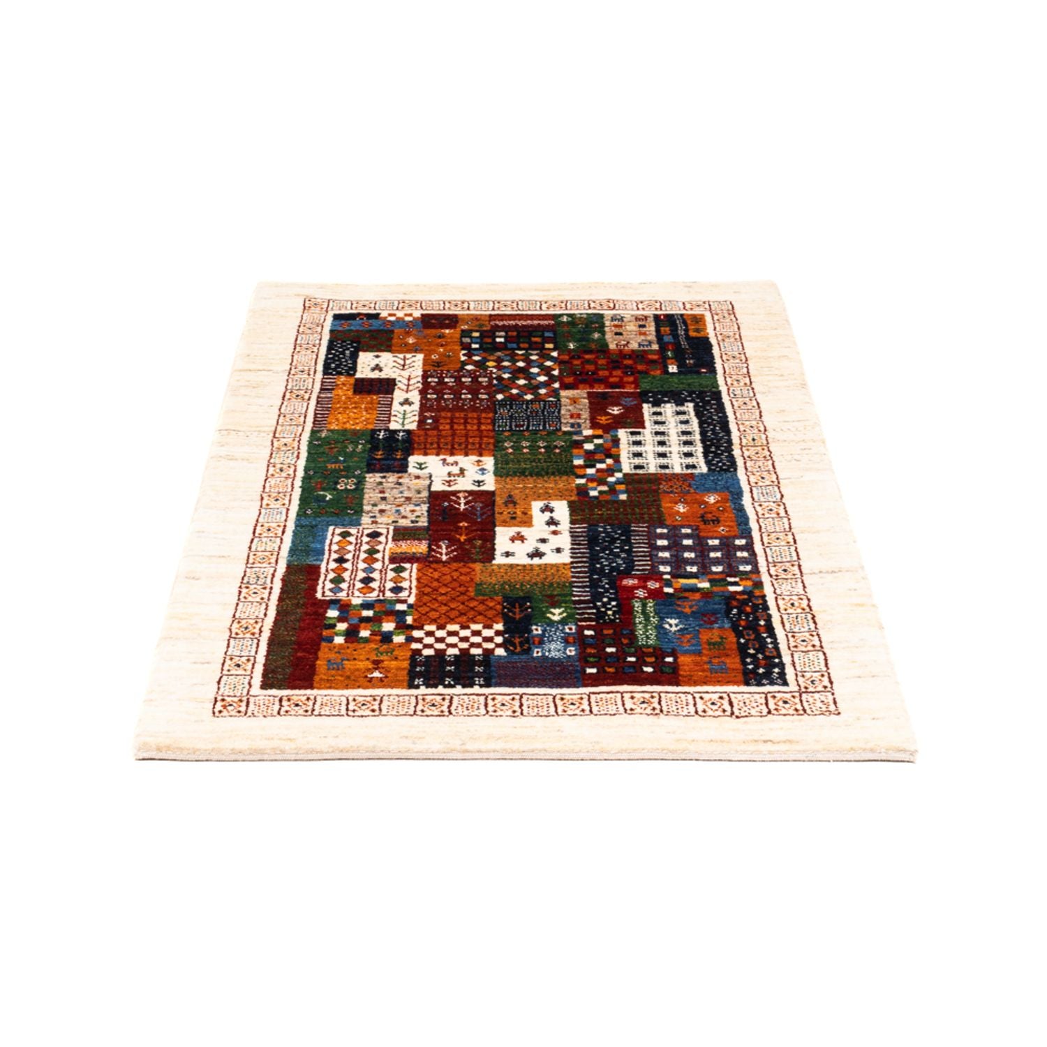 Gabbeh Tæppe - Loribaft Persisk - Royal - 125 x 82 cm - flerfarvet