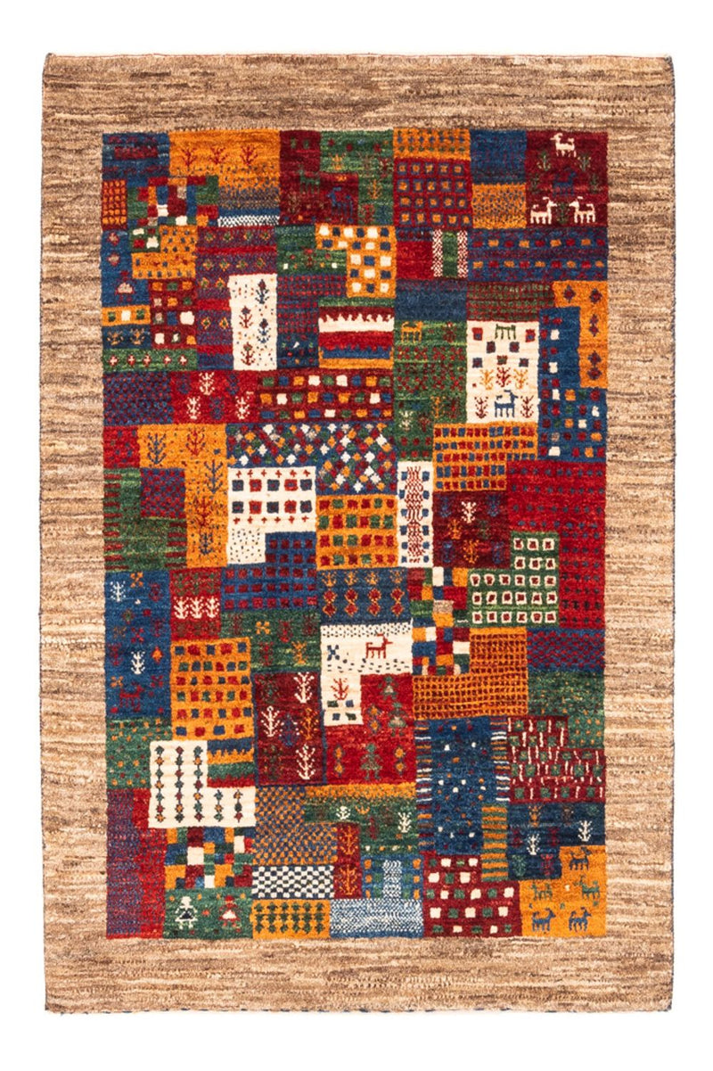 Gabbeh Tæppe - Loribaft Persisk - Royal - 123 x 84 cm - flerfarvet