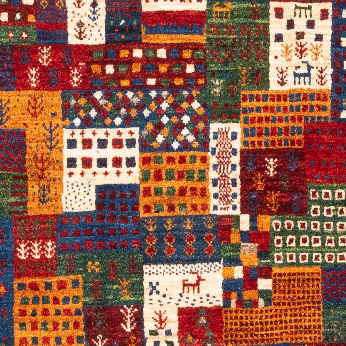 Gabbeh Tæppe - Loribaft Persisk - Royal - 123 x 84 cm - flerfarvet