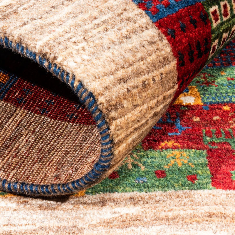Gabbeh Tæppe - Loribaft Persisk - Royal - 123 x 84 cm - flerfarvet