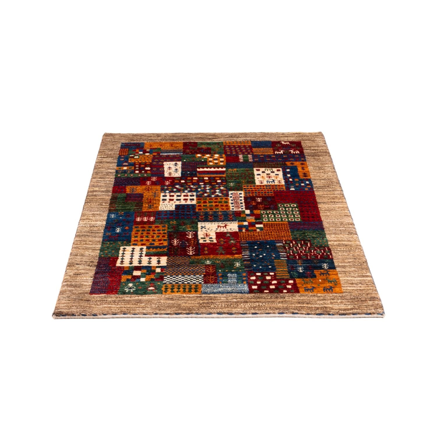 Gabbeh Tæppe - Loribaft Persisk - Royal - 123 x 84 cm - flerfarvet