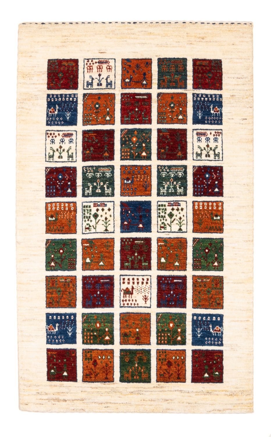 Gabbeh Tæppe - Loribaft Persisk - Royal - 132 x 84 cm - flerfarvet