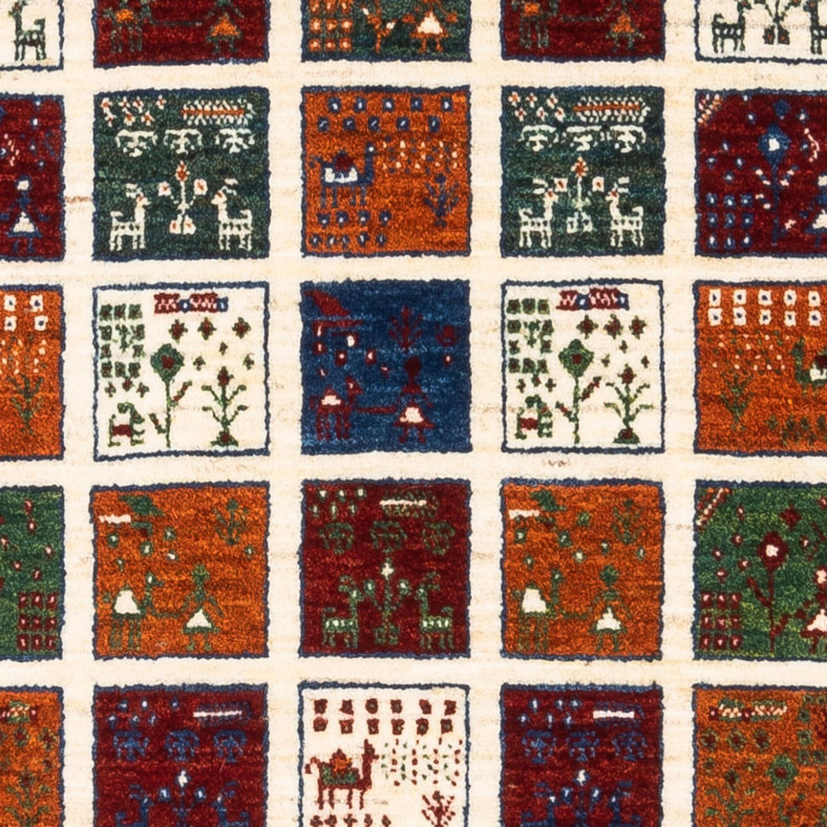 Gabbeh Tæppe - Loribaft Persisk - Royal - 132 x 84 cm - flerfarvet