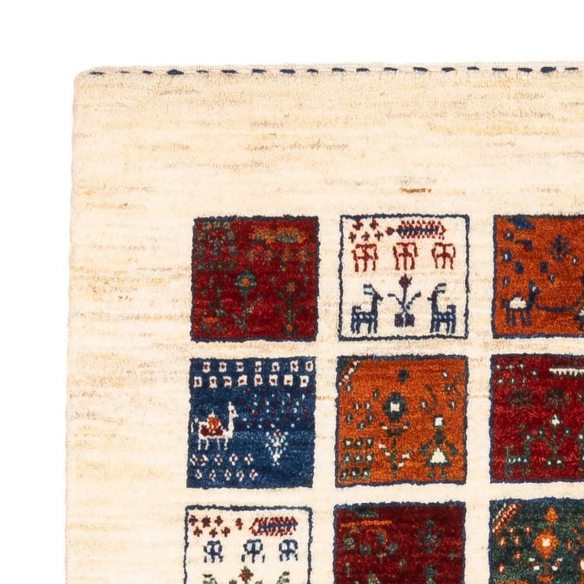 Gabbeh Tæppe - Loribaft Persisk - Royal - 132 x 84 cm - flerfarvet