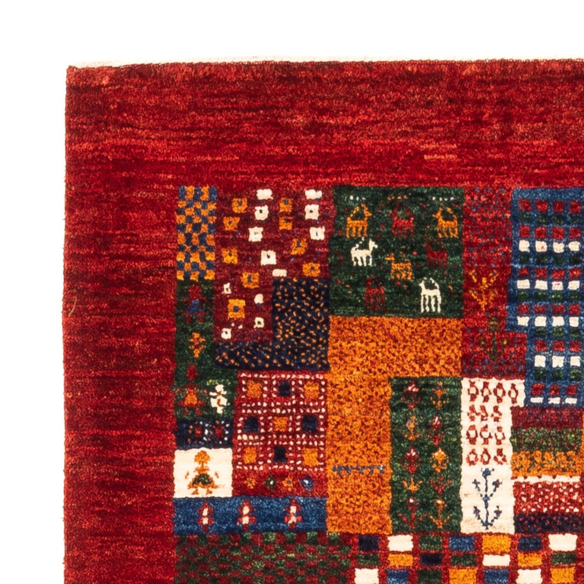 Gabbeh Tæppe - Loribaft Persisk - Royal - 125 x 86 cm - flerfarvet