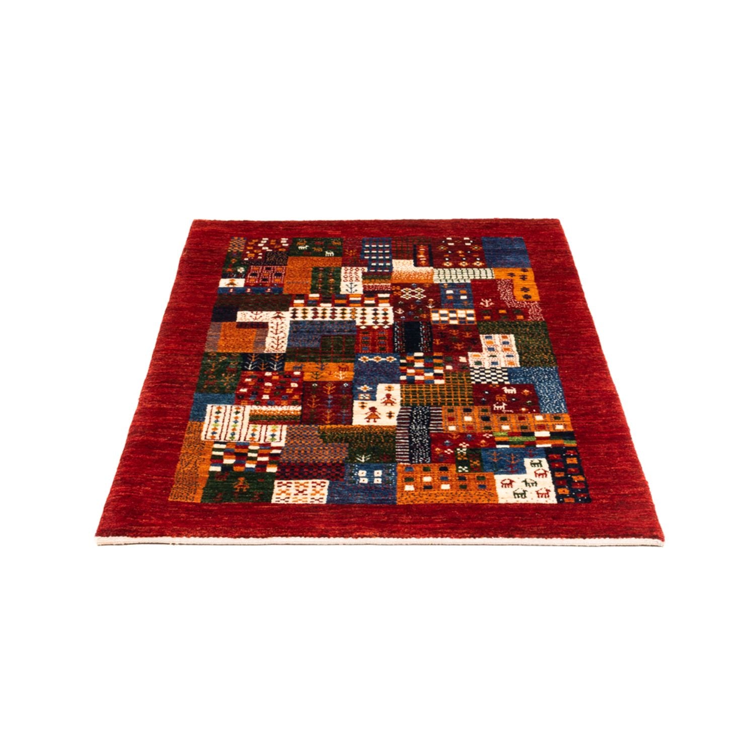 Gabbeh Tæppe - Loribaft Persisk - Royal - 125 x 86 cm - flerfarvet