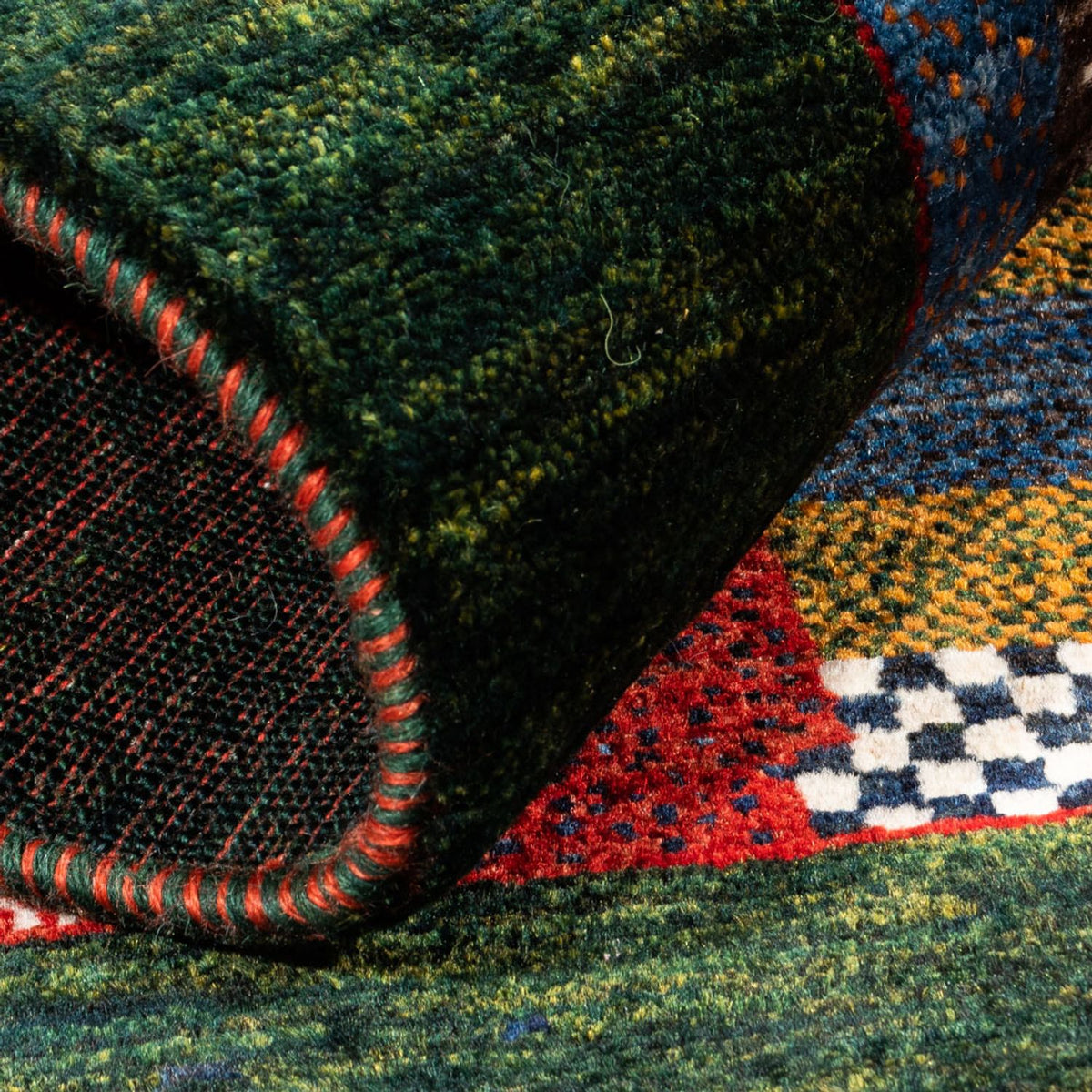 Gabbeh Tæppe - Loribaft Persisk - Royal - 135 x 83 cm - flerfarvet