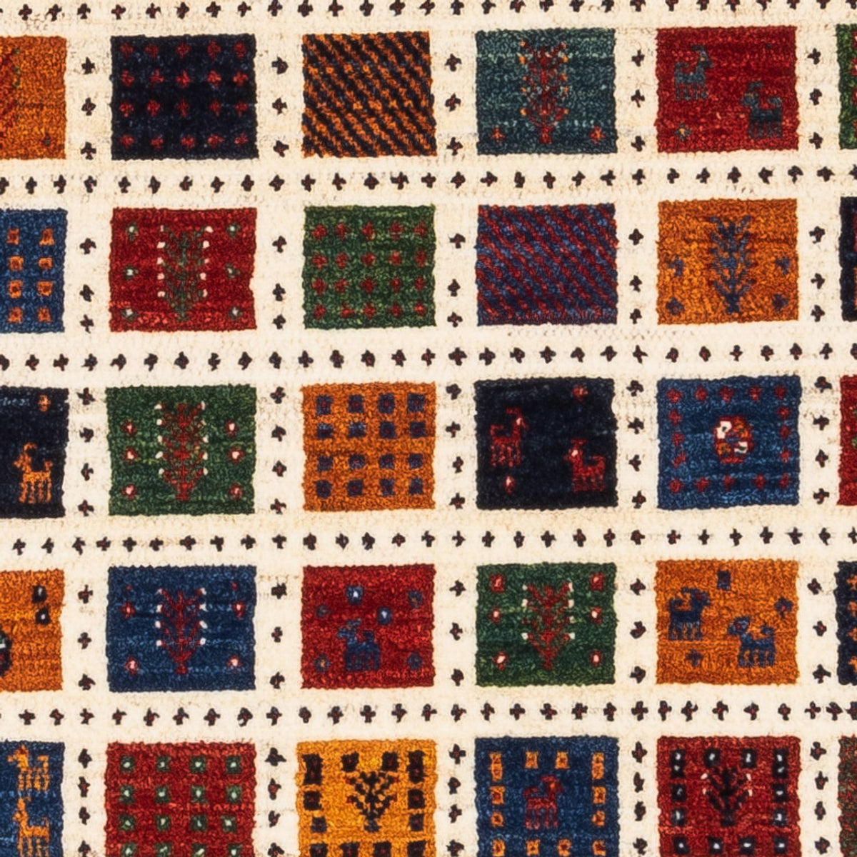 Gabbeh Tæppe - Loribaft Persisk - Royal - 112 x 80 cm - flerfarvet