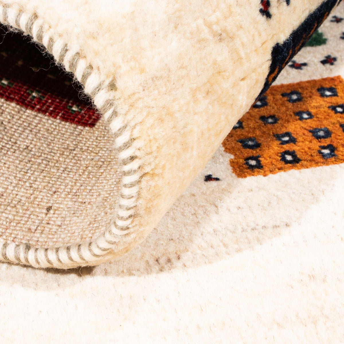 Gabbeh Tæppe - Loribaft Persisk - Royal - 112 x 80 cm - flerfarvet