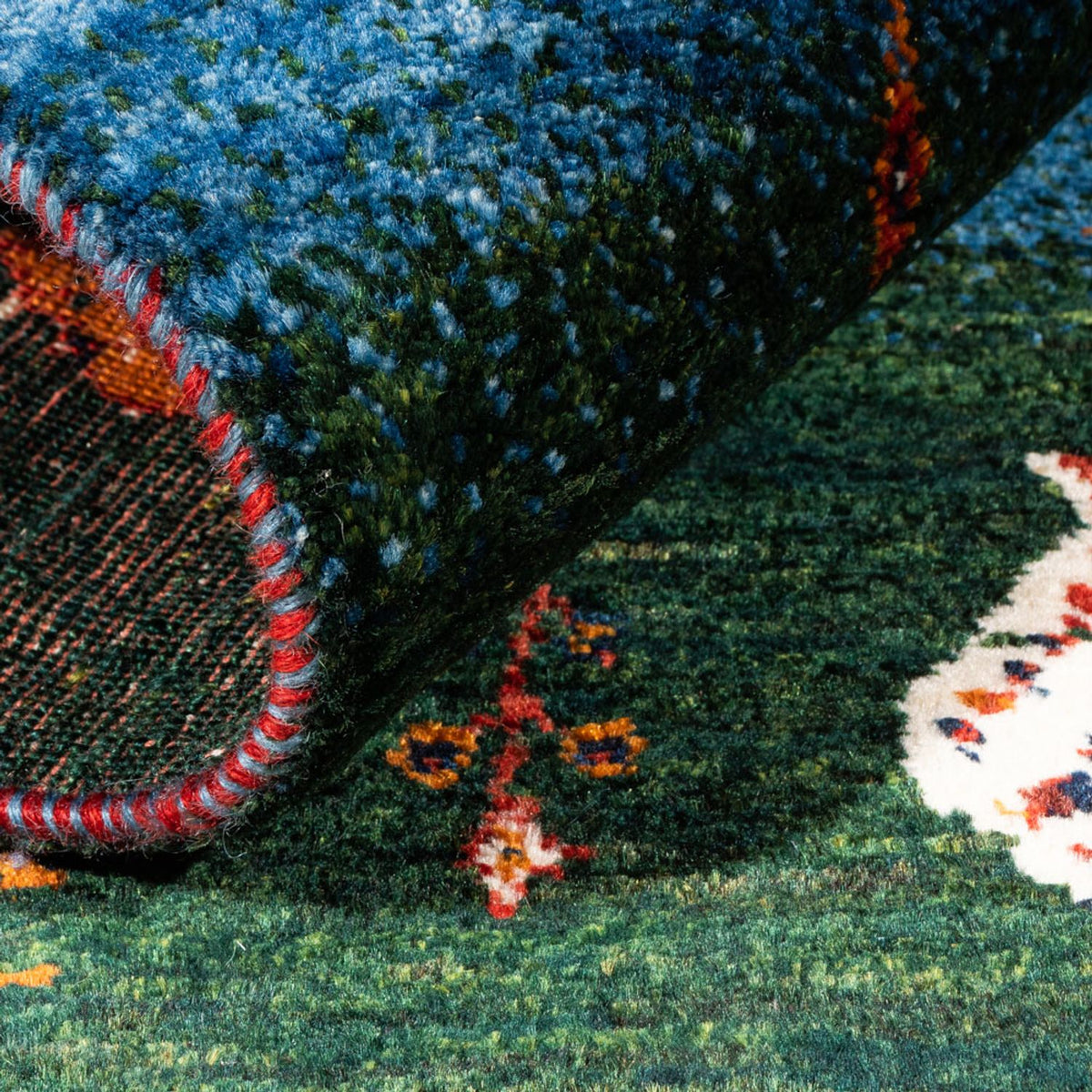 Gabbeh Tæppe - Loribaft Persisk - Royal - 127 x 86 cm - flerfarvet