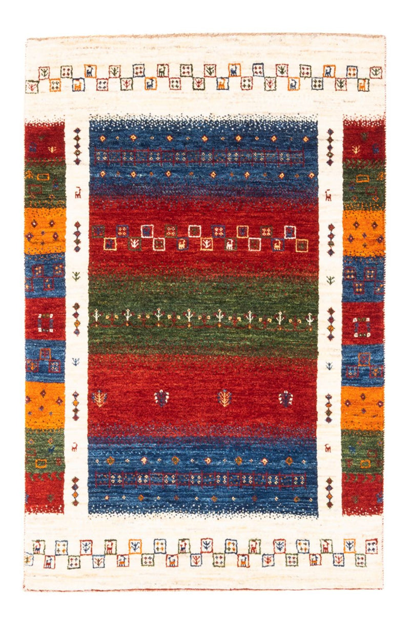 Gabbeh Tæppe - Loribaft Persisk - Royal - 122 x 82 cm - flerfarvet